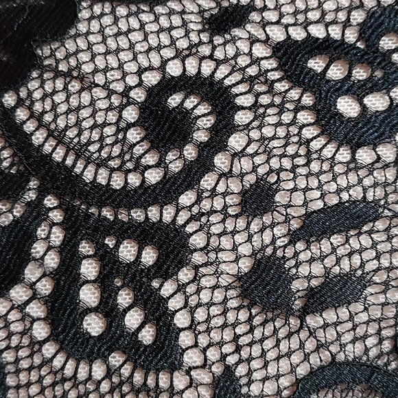 Dolls Kill dELiA*s Pink Crushed Velvet Black Lace Babydoll Mini Dress Size M - Picture 6 of 8